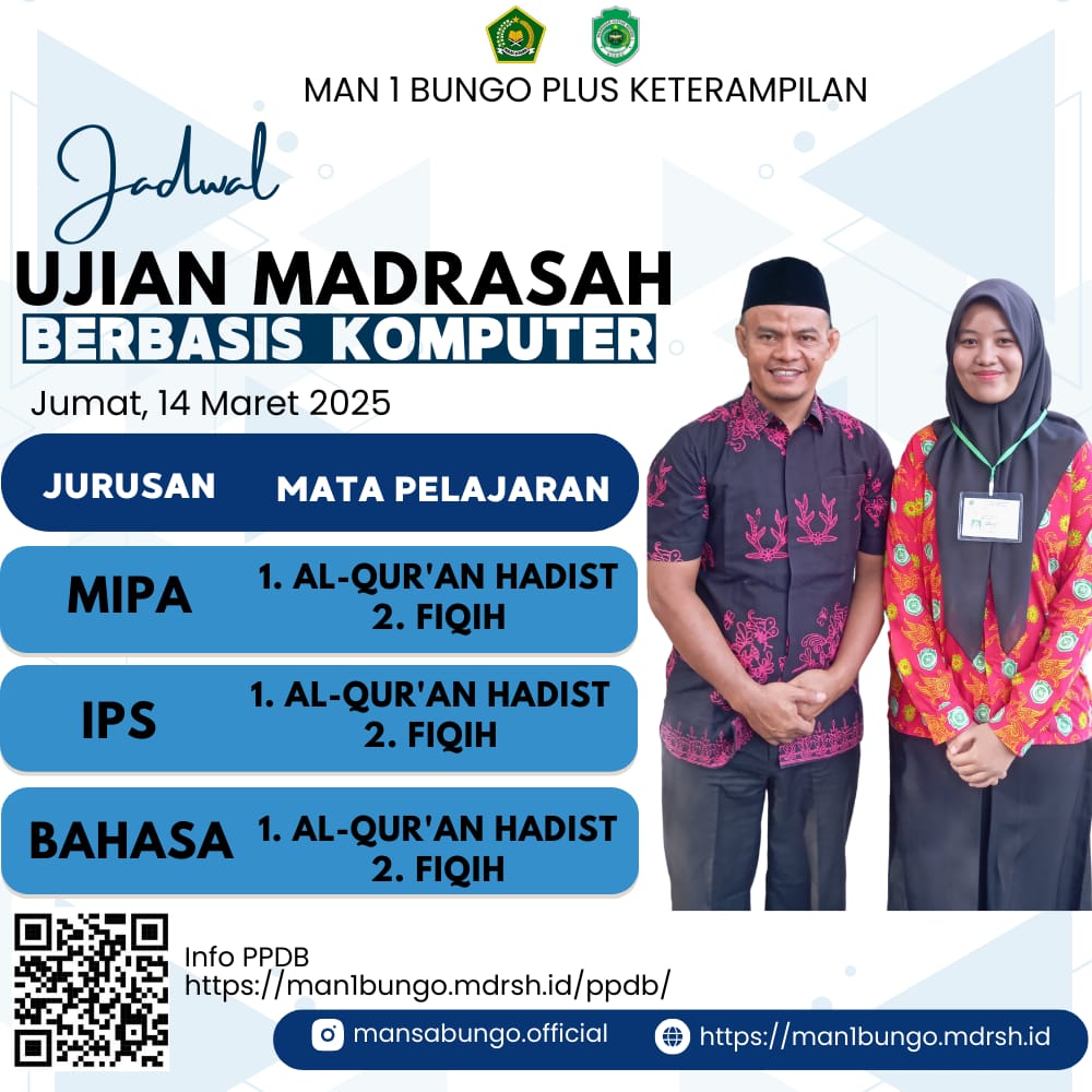 BERITA: UJIAN AKHIR MADRASAH BERBASIS KOMPUTER (UMBK) MAN 1 BUNGO HARI KEDUA KEMBALI BERJALAN LANCAR DAN SUKSES