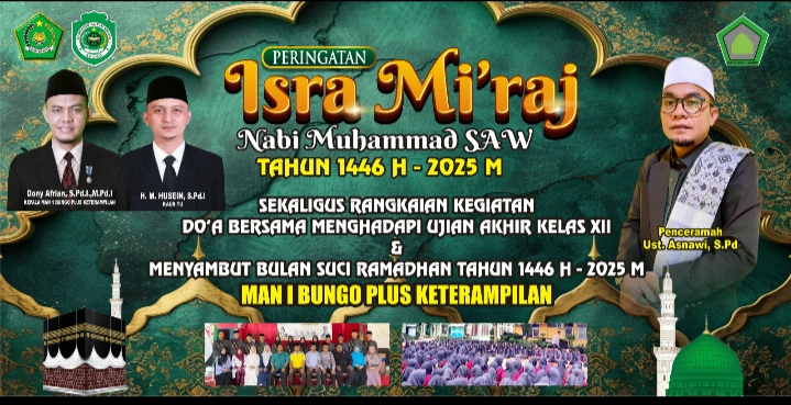 Peringatan Isra Miraj di MAN 1 Bungo Diisi Penceramah Ustadz Asnawi, S.Pd