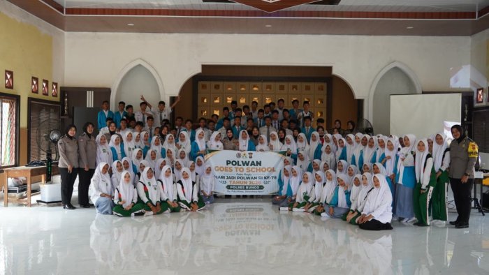 Polwan Polres Bungo Gelar Polwan Goes to School di MAN 1 Bungo, Edukasi Bahaya Bullying dan Narkoba