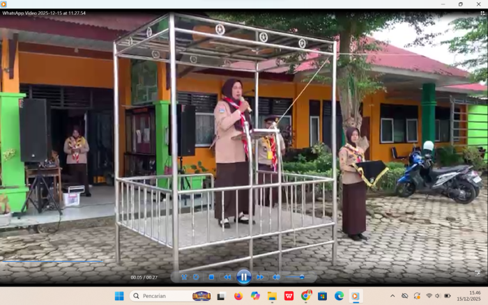 Wakamad Kesiswaan Berikan Amanat Pembukaan Latgab Penggalang ke-8 MAN 1 Bungo