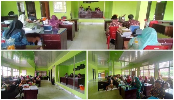 RAPAT PEMBAGIAN TUGAS AWAL TAHUN PEMBELAJARAN 2020/ 2021 MAN 1 BUNGO BERJALAN LANCAR