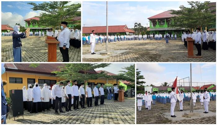 MAN 1 BUNGO GELAR UPACARA HAB KEMENAG KE 75 TAHUN 2021 DENGAN PROTOKOL KESEHATAN