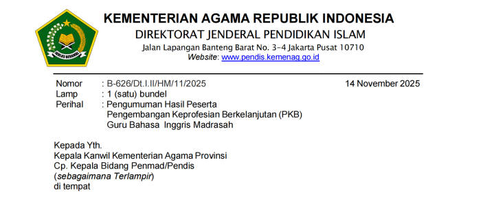 Guru MAN 1 Bungo Lolos Program PKB Bahasa Inggris Nasional