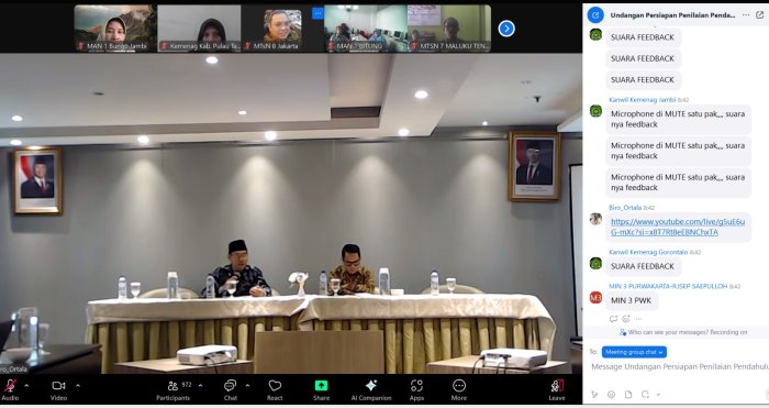 Waka Kurikulum MAN 1 Bungo Ikuti Rapat PMPZI Daring