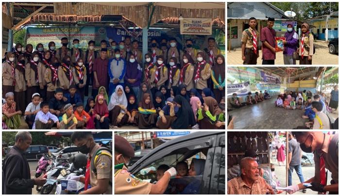 KAMABIGUS BERI APRESIASI KEGIATAN SOSIAL PRAMUKA MAN 1 BUNGO 