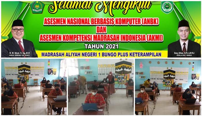 MAN 1 BUNGO LAKSANAKAN ANBK DAN AKMI TAHUN 2021