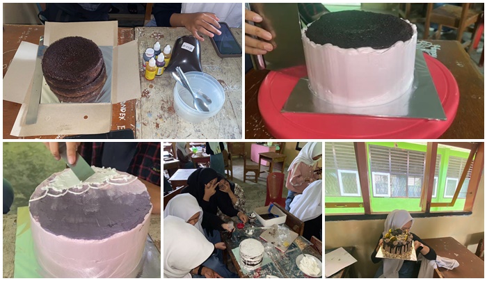 MENGHIAS BIRTHDAY CAKE PADA PRAKTEK TATA BOGA  SISWA/I MAN 1 PLUS KETERAMPILAN