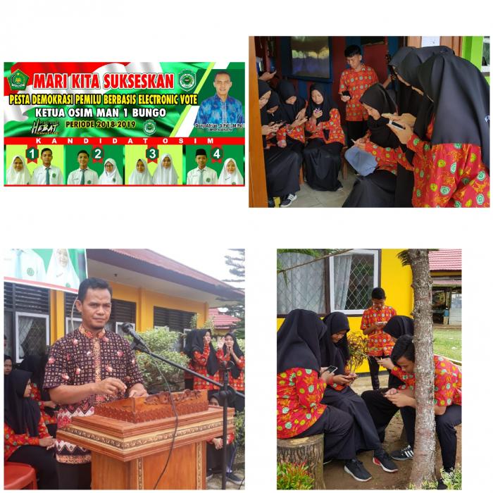 LAUNCHING APLIKASI PILKASIM BERBASIS E-VOTING DI MAN 1 BUNGO BERJALAN SUKSES