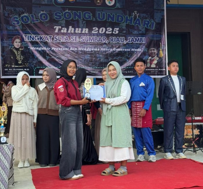 Siswi MAN 1 Bungo Raih Juara Harapan di Solo Song Undhari