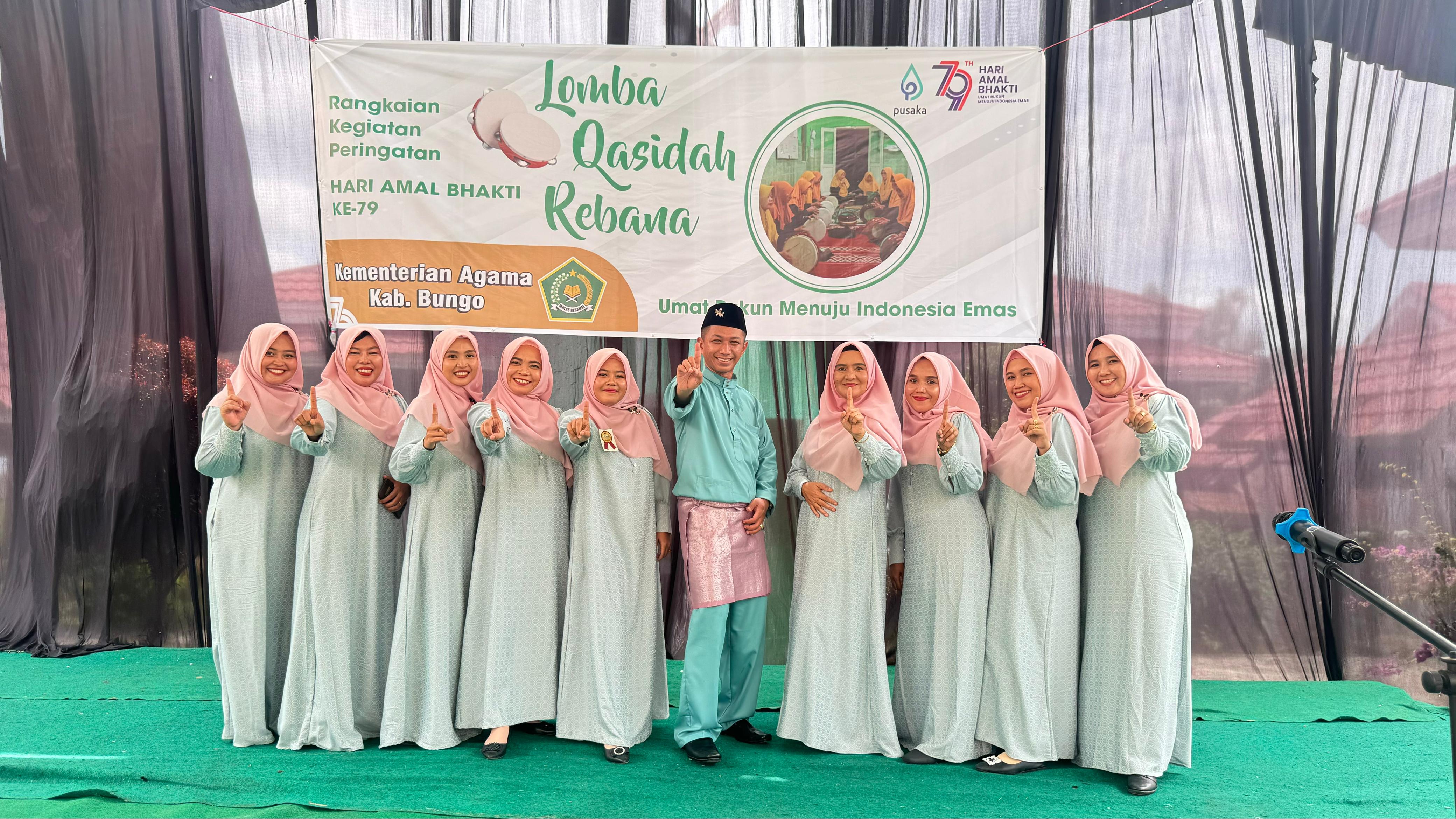 MAN I BUNGO RAIH JUARA 1 LOMBA  REBANA HAB KEMENAG KE-79 TAHUN 2025