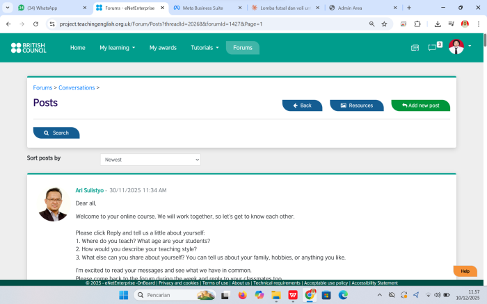 Guru MAN 1 Bungo Ikuti Pelatihan British Council