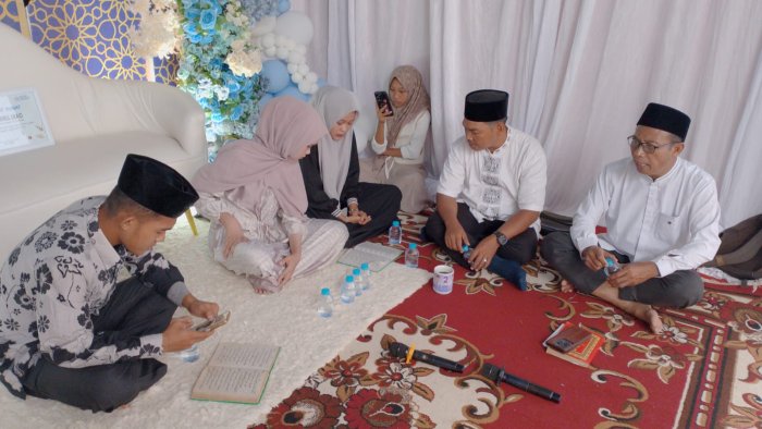 Tim Barzanji MAN 1 Bungo Meriahkan Syukuran Khitanan Warga