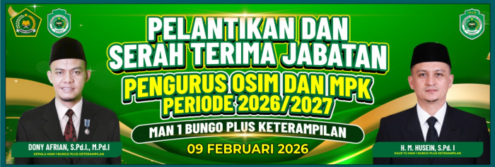 MAN 1 Bungo Kukuhkan Pengurus OSIM dan MPK Periode 2026-2027