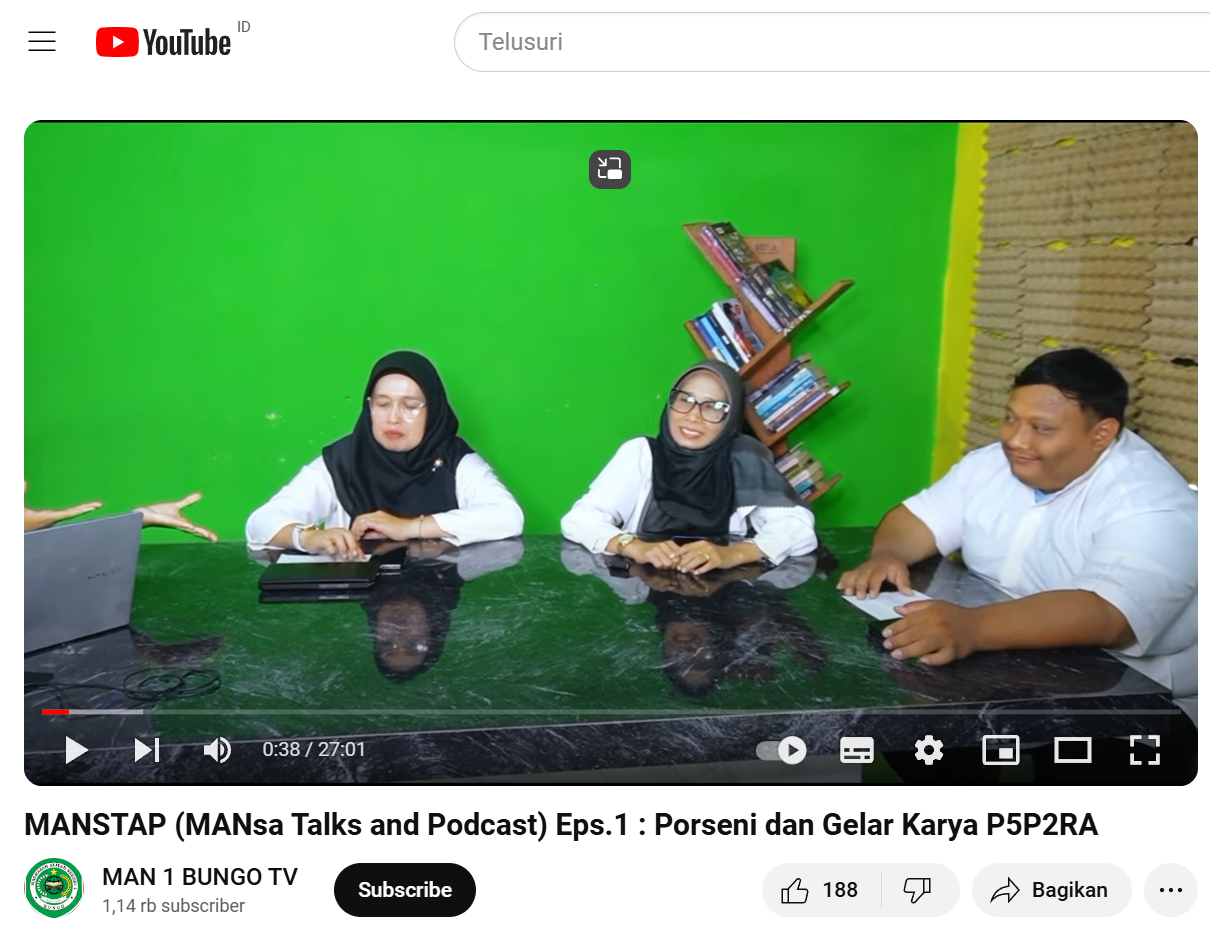 LAUNCHING PODCAST ICT DAN OSIM MAN 1 BUNGO PLUS KETERAMPILAN SUKSESÂ DIGELAR