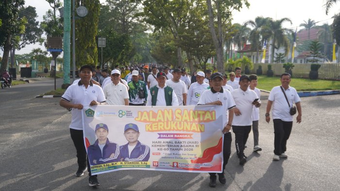 MAN 1 Bungo Ikuti Jalan Santai Memeriahkan HAB Kemenag Ke-80