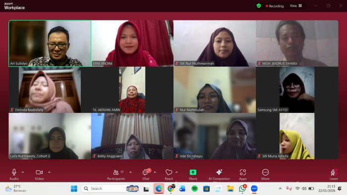 Guru Bahasa Inggris MAN 1 Bungo Ikuti Zoom Meeting British Council dan Kementerian Agama