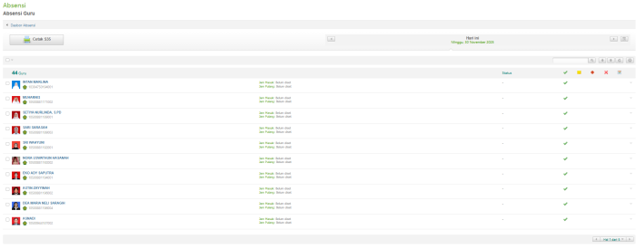Operator EMIS MAN 1 Bungo Rekap Absensi Akhir Bulan