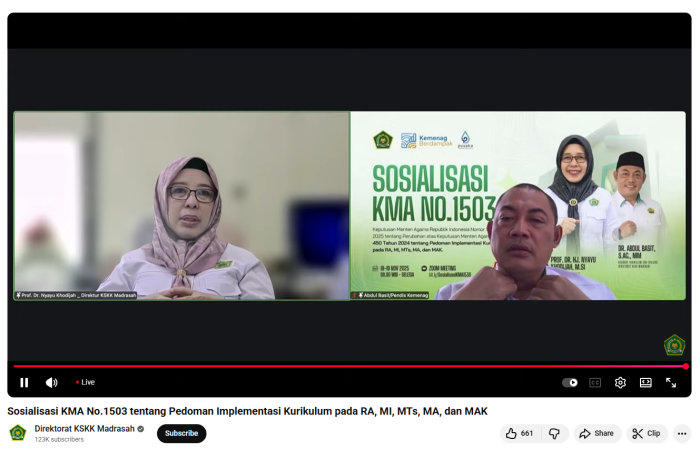 Operator MAN 1 Bungo Ikuti Sosialisasi KMA 1503 Secara Daring