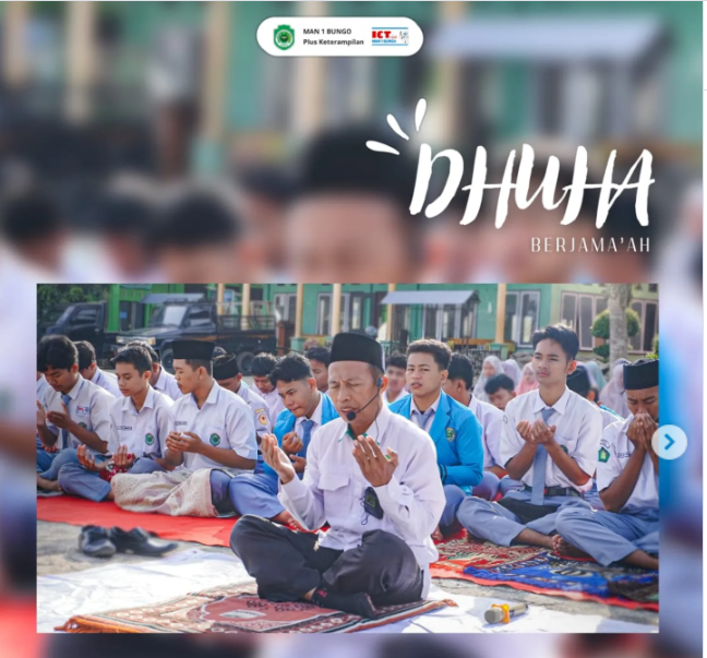 Ratusan Warga MAN 1 Bungo Gelar Sholat Dhuha Bersama