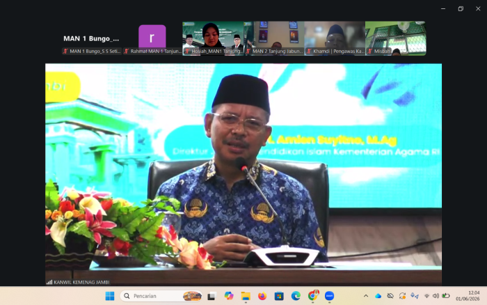 Tingkatkan Transformasi Digital, MAN 1 Bungo Ikuti Pembinaan ASN dan Penguatan Digitalisasi Madrasah