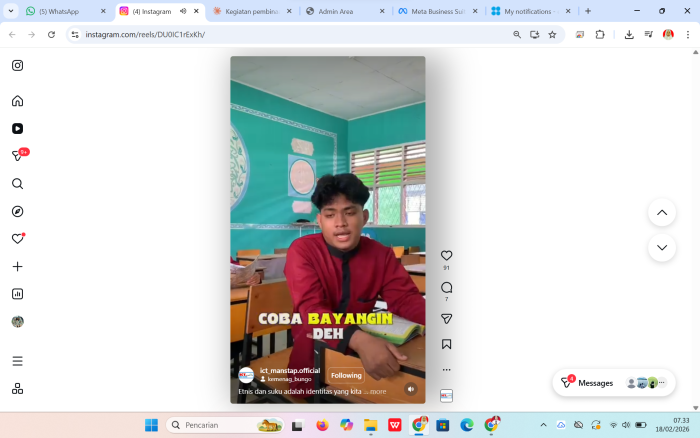 Tim ICT MAN 1 Bungo Produksi Konten Toleransi Digital