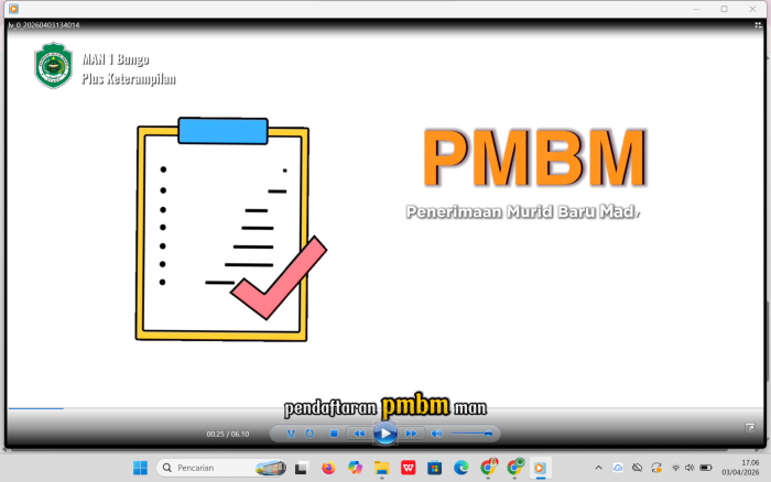 ICT Club MAN 1 Bungo Luncurkan Video Tutorial PMBM 2026