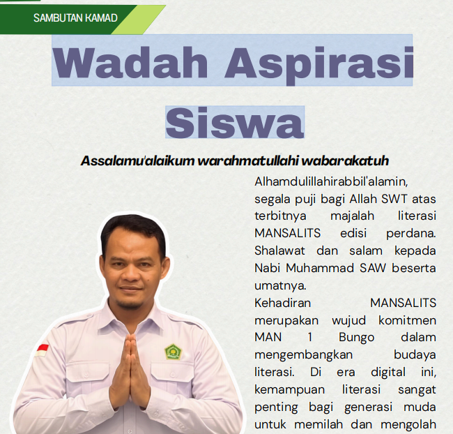 MAN 1 Bungo Luncurkan Majalah Digital MANsalits