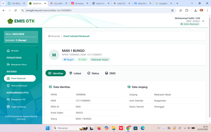 TPG 2026 Segera Disalurkan, MAN 1 Bungo Tindaklanjuti Instruksi Resmi