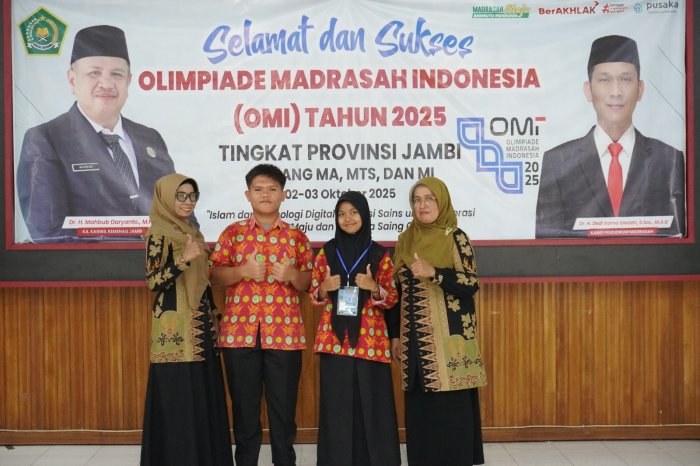 Raisha dan Aldi Wakili MAN 1 Bungo di Olimpiade Geografi Jambi