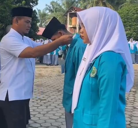 M Ezra Arasya Wakili Siswa pada Pembukaan ASAS Ganjil