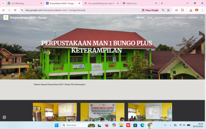 Siswa PKL MAN 1 Bungo Kembangkan Website Perpustakaan Digital