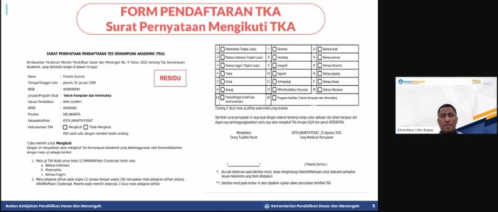 Waka Kurikulum MAN 1 Bungo Ikuti Zoom Meeting Sosialisasi Tes Kemampuan Akademik (TKA) Waka Kurikulum MAN 1 Bungo Ikuti Zoom Meeting Sosialisasi Tes Kemampuan Akademik (TKA)