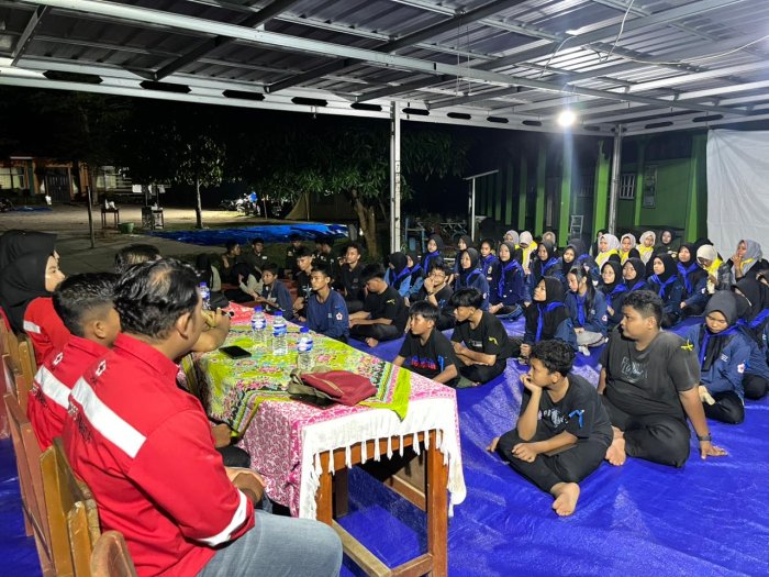 Peserta Latihan Gabungan PMR MAN 1 dan SMPN 3 Bungo penuh Antusias