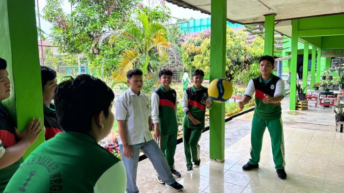 Ujian Praktik Penjas MAN 1 Bungo Berlangsung Meski Hujan