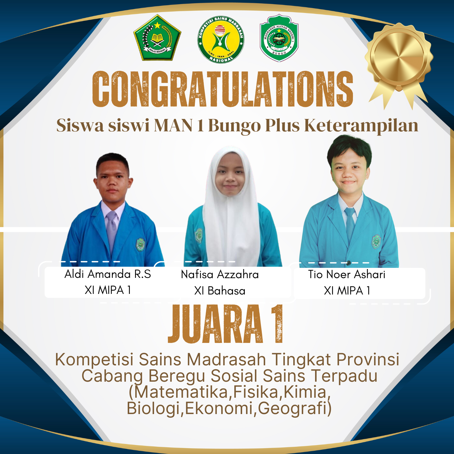 PESERTA KSM MAN 1 BUNGO PLUS KETERAMPILAN MELENGGANG KE TINGKAT NASIONAL