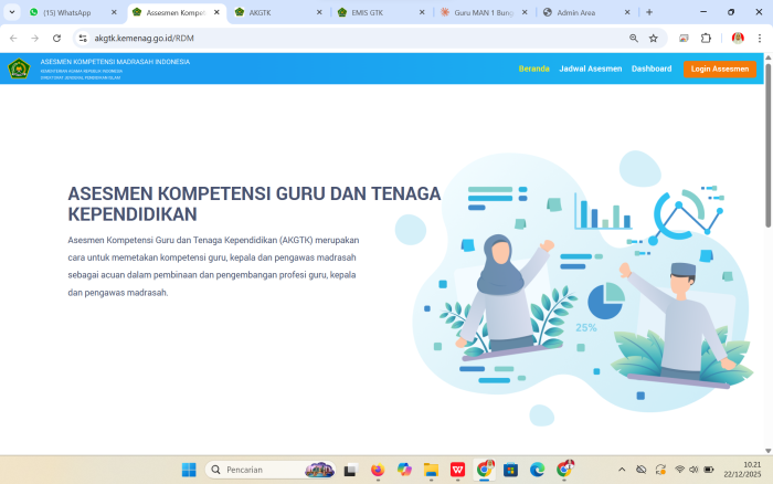 Guru MAN 1 Bungo Ikuti Asesmen Kompetensi Guru PAI dan Umum