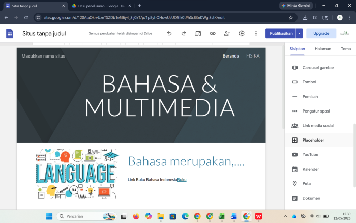 Siswa MAN 1 Bungo Kembangkan Website Pribadi dengan Google Sites
