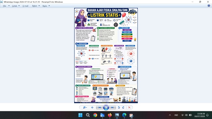 PPembelajaran Fisika Listrik Statis Kini Lebih Menarik dengan Bahan Ajar Berbasis Infografik PPembelajaran Fisika Listrik Statis Kini Lebih Menarik dengan Bahan Ajar Berbasis Infografik
