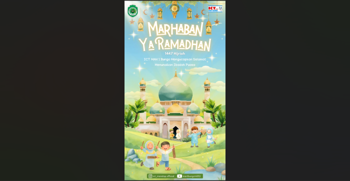 ICT Club MAN 1 Bungo Rilis Poster Kreatif Sambut Ramadhan
