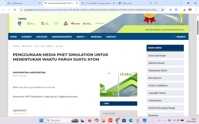 Guru MAN 1 Bungo Publikasikan Artikel di Jurnal Nasional