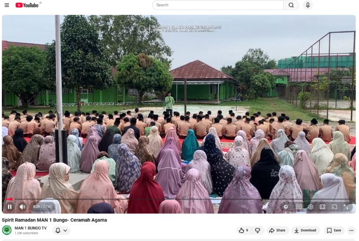 MAN 1 Bungo TV Tampilkan Ceramah Ramadan Ustad Saimun