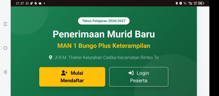 Panitia PMB MAN 1 Bungo Tetap Siaga di Hari Libur Panitia PMB MAN 1 Bungo Tetap Siaga di Hari Libur