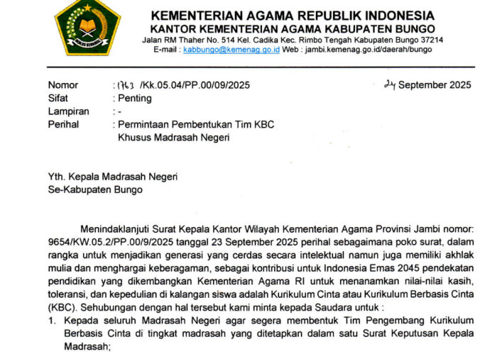 MAN 1 Bungo Siapkan Kurikulum Berbasis Cinta untuk 2045