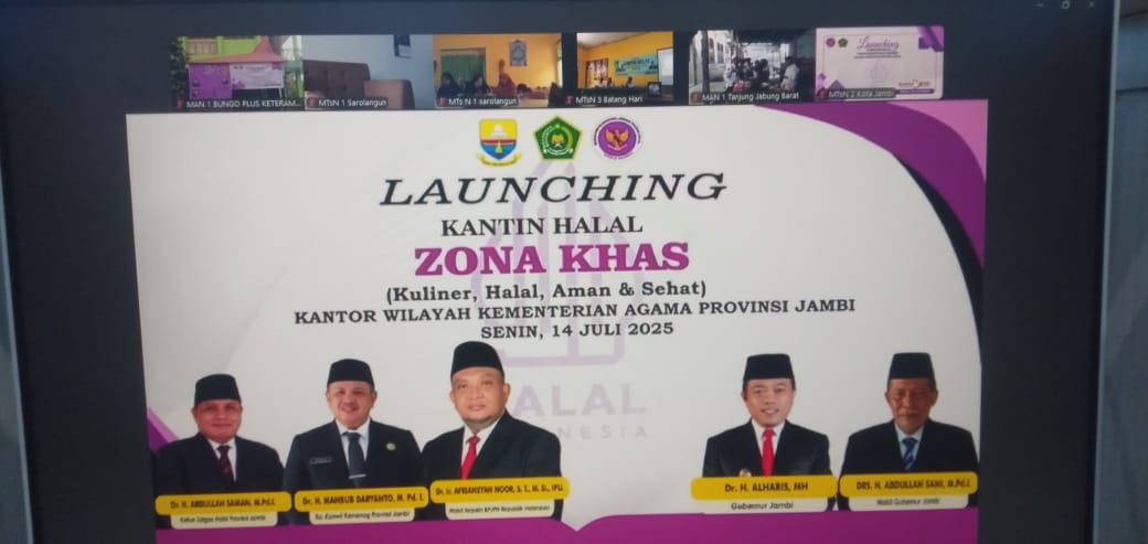 MAN 1 BUNGO SERENTAK LAKSANAKAN LAUNCHING KANTIN HALAL ZONA KHAS BERSAMA KANTOR KEMENTERIAN AGAMA PROVINSI JAMBI