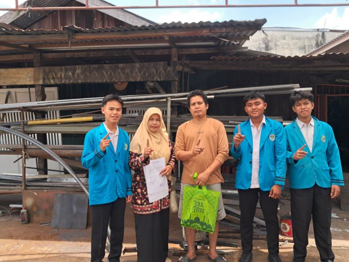 Guru MAN 1 Bungo Jemput Siswa PKL di Bengkel Las Ucok