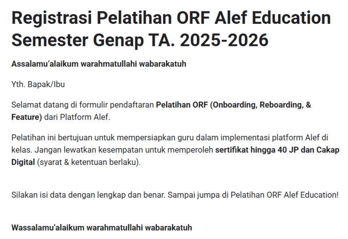 Guru MAN 1 Bungo Siap Ikuti Pelatihan Digital Alef