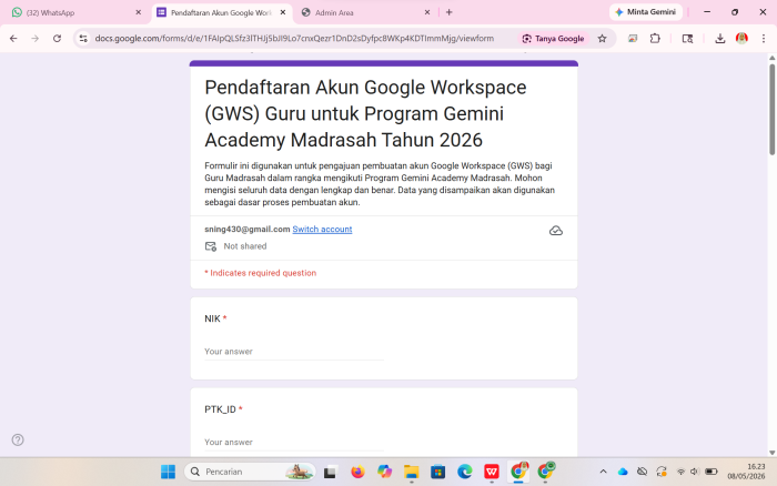 MAN 1 Bungo Wajibkan GTK Daftar Google Workspace untuk Pelatihan AI MAN 1 Bungo Wajibkan GTK Daftar Google Workspace untuk Pelatihan AI