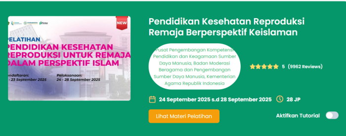 Guru MAN 1 Bungo Ikuti Pelatihan Kesehatan Reproduksi Remaja