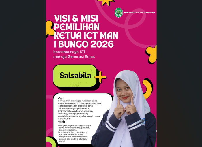Salsabila Tawarkan Visi Generasi Emas di Pemilihan Ketua ICT MAN 1 Bungo