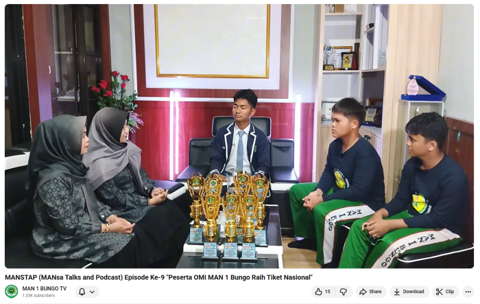 MAN 1 Bungo TV Rilis Podcast Kisah Sukses Siswa OMI Nasional